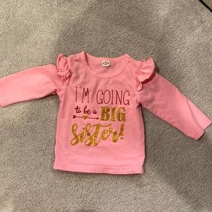 Size 12-24 months Big Sister Shirt